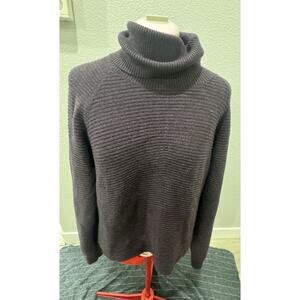 Ribbed Turtleneck Sweater Plum Purple Long Sleeve Cozy Casual Knit Top